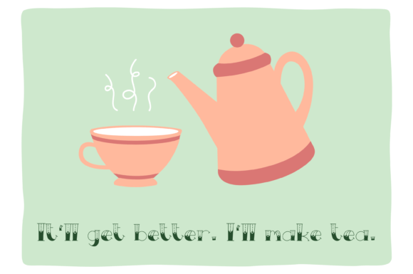 Matcha Tea Font PNG with transparent background - Preview 3