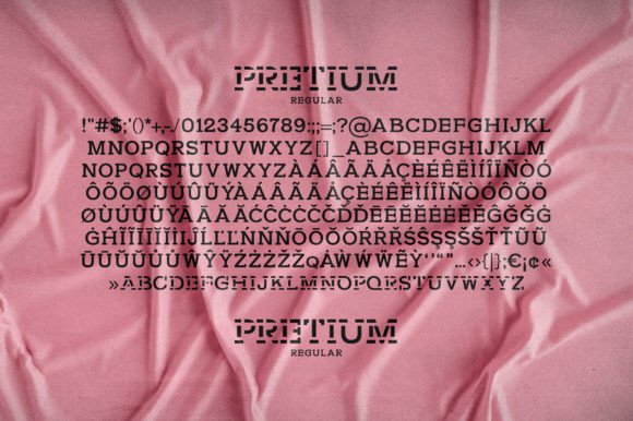 Pretium Font PNG with transparent background - Preview 5