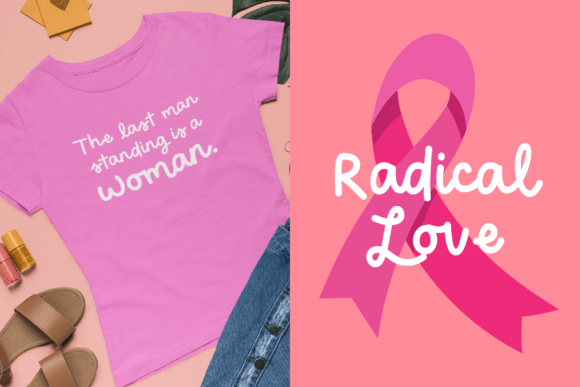 Pink Fight Font PNG with transparent background - Preview 3