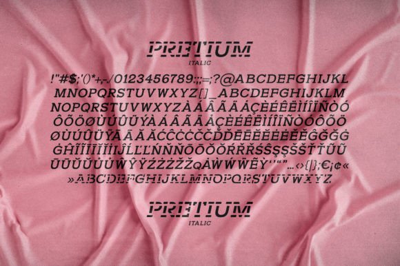 Pretium Font PNG with transparent background - Preview 6