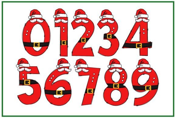 Santa Here Font PNG with transparent background - Preview 2