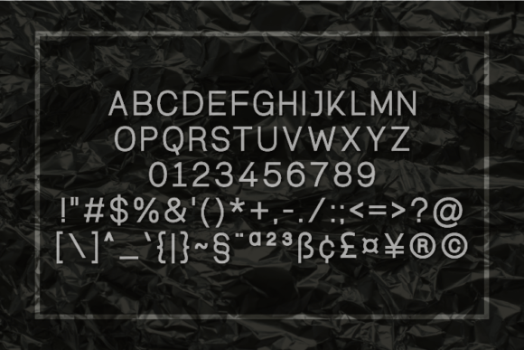 Silver Monday Font PNG with transparent background - Preview 1