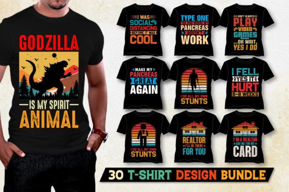T-Shirt Design Bundle for POD - Graphics
