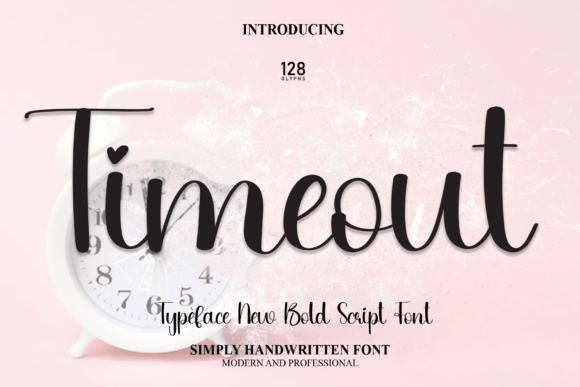Timeout handwritten font preview