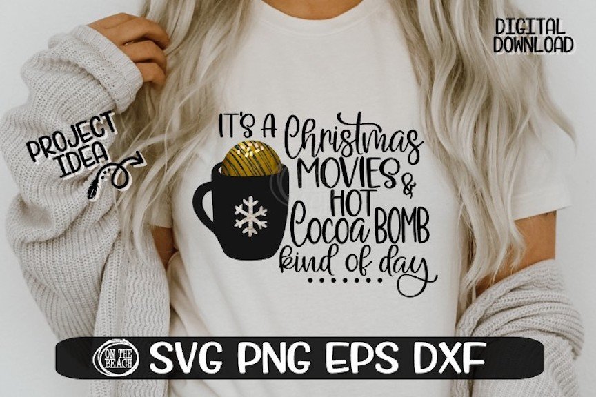 Christmas Movies Hot Cocoa Bomb SVG Graphic by On The Beach Boutique ...