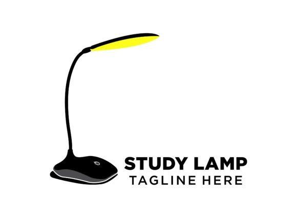 Desk Lamp Logo Design Template Vector