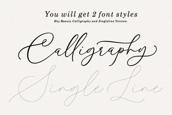 Hey Beauty Font PNG with transparent background - Preview 1