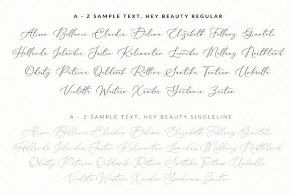Hey Beauty Font PNG with transparent background - Preview 2