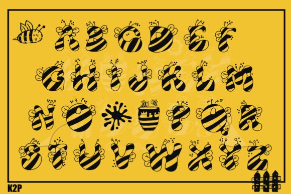 Honey Bee Font - Preview 1