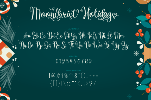 Moonchrist Holidays Font PNG with transparent background - Preview 1