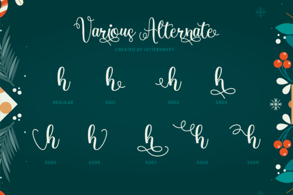Moonchrist Holidays Font PNG with transparent background - Preview 2