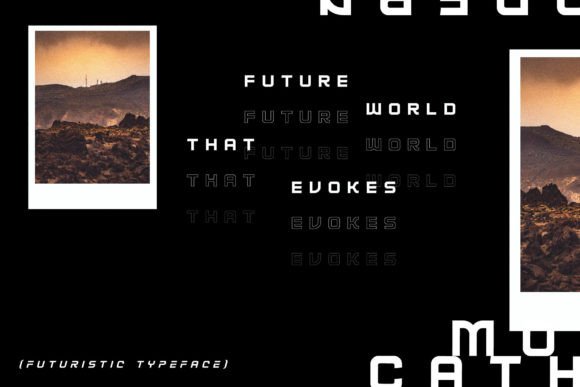 Neo Cybern Font PNG with transparent background - Preview 3
