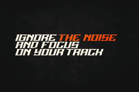 Noise Gear Font PNG with transparent background - Preview 1