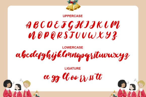 Santa Blessing Font PNG with transparent background - Preview 4