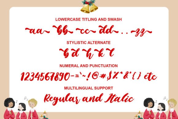 Santa Blessing Font PNG with transparent background - Preview 5