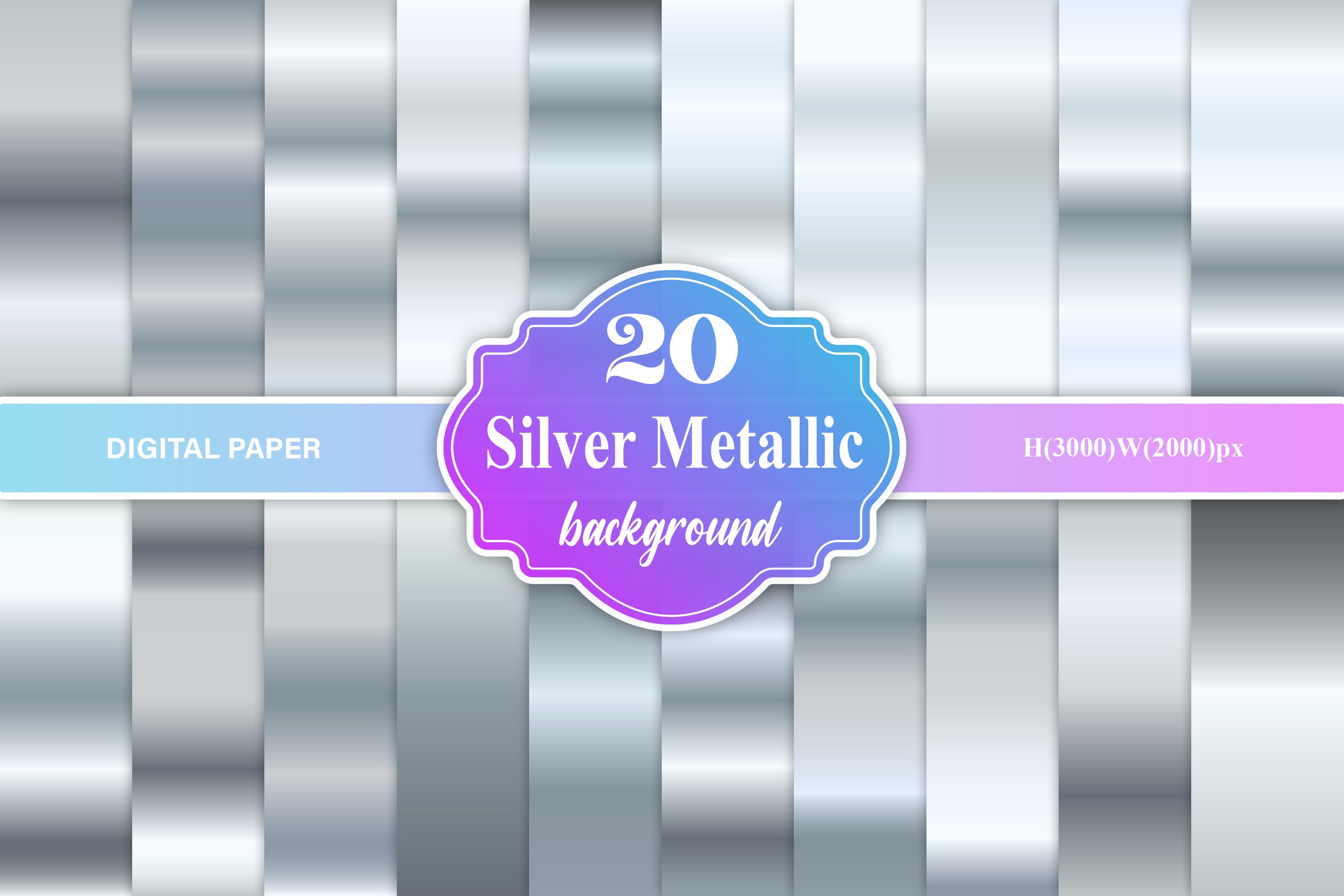 Silver Metallic Shiny Digital Paper Graphic by Forhadx5 · Creative Fabrica