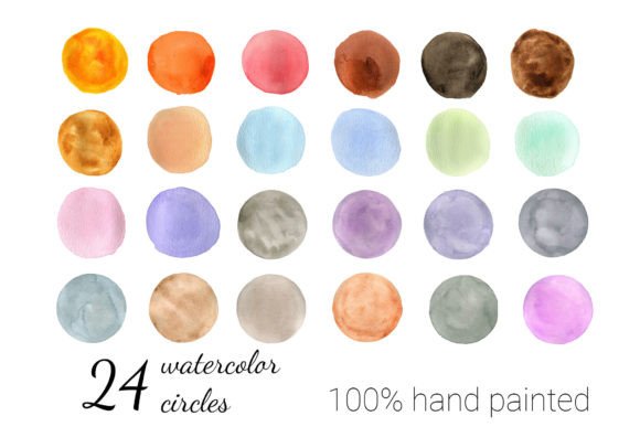 Watercolor Circles, Instagram Highlight - Digital