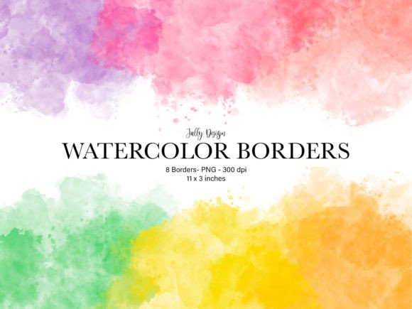 Watercolor Textures Border Collection