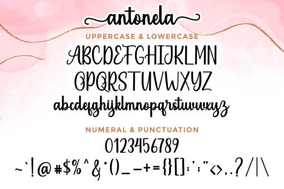 Antonela Font PNG with transparent background - Preview 4