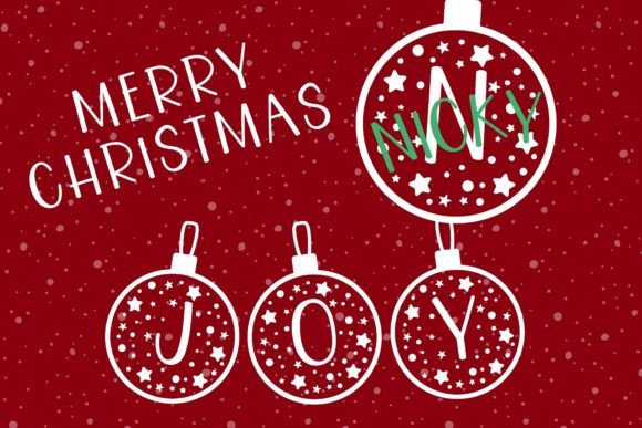 Bauble Star Font - Preview 1