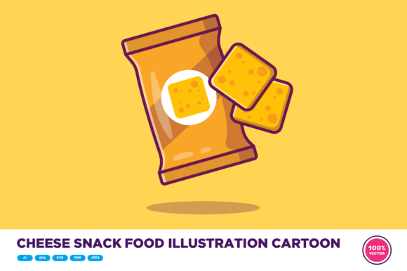 Cheese Snack Food Illustration Cartoon