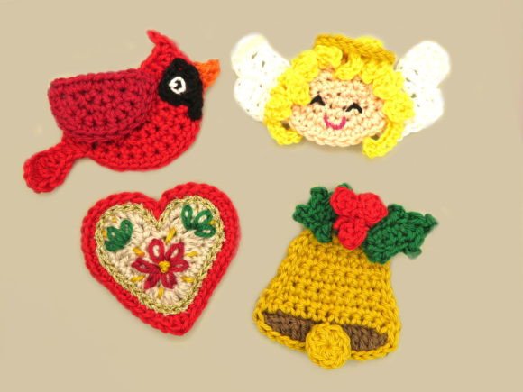 Christmas Set 2 Crochet Applique Pattern