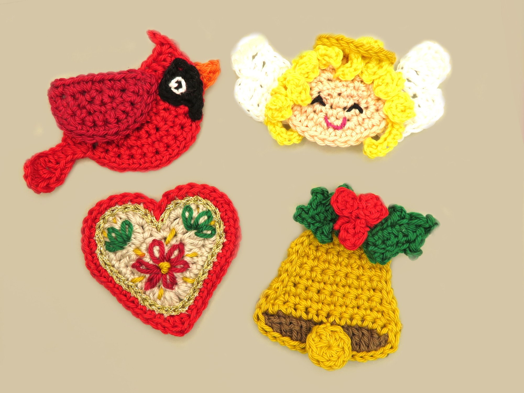 Christmas Set 2 Crochet Applique Pattern