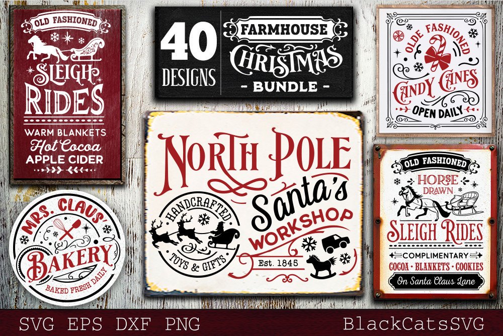 Farmhouse Christmas Bundle 40 SVG - photo 1