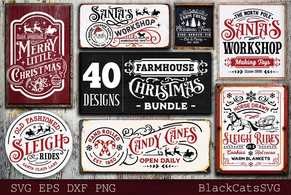 Farmhouse Christmas Bundle 40 SVG - photo 2