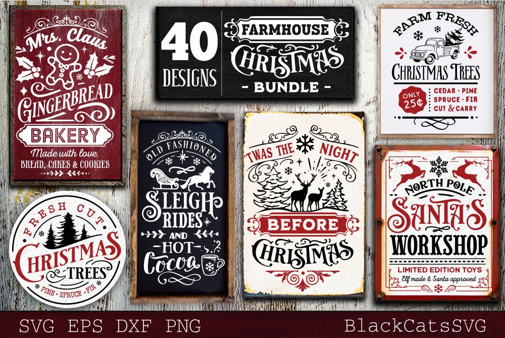 Farmhouse Christmas Bundle 40 SVG - photo 3