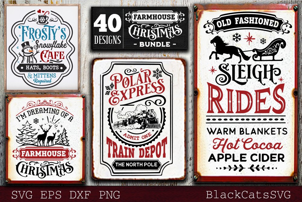 Farmhouse Christmas Bundle 40 SVG - photo 4