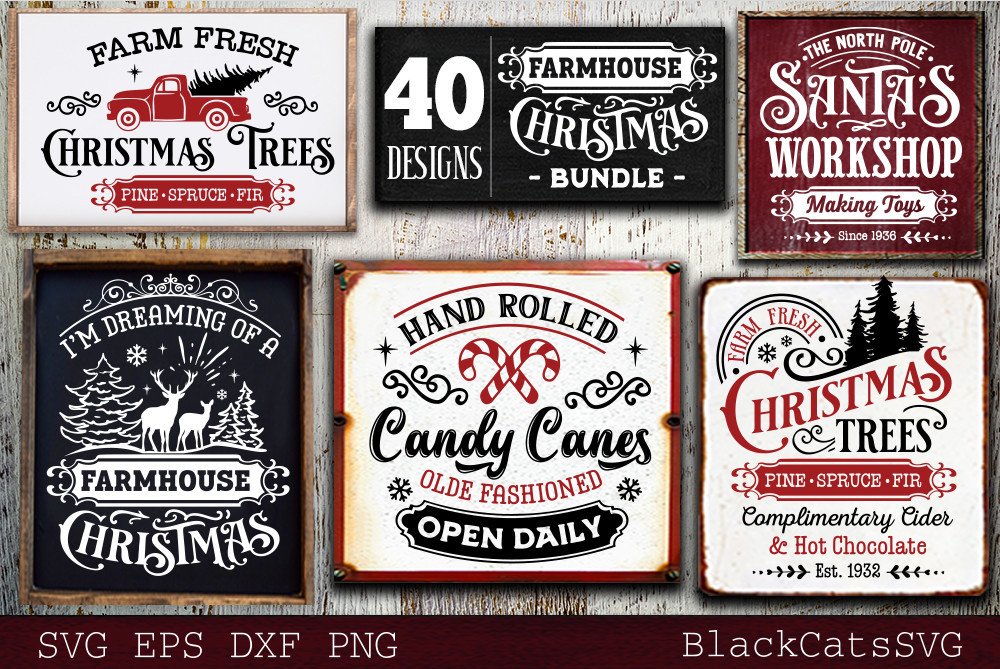 Farmhouse Christmas Bundle 40 SVG - photo 8