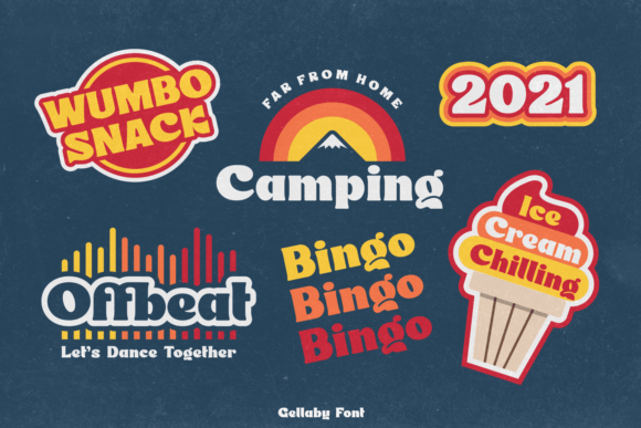 Gellaby Font PNG with transparent background - Preview 1