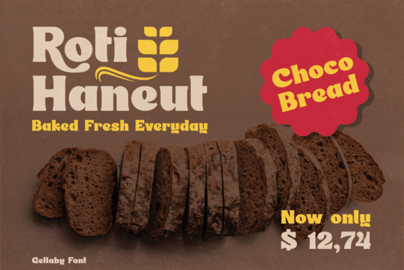 Gellaby Font PNG with transparent background - Preview 3