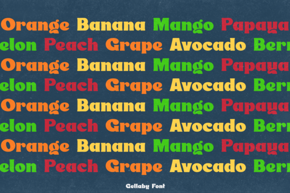 Gellaby Font PNG with transparent background - Preview 4