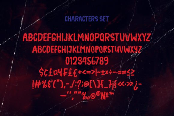 Halloween Danger Font PNG with transparent background - Preview 3
