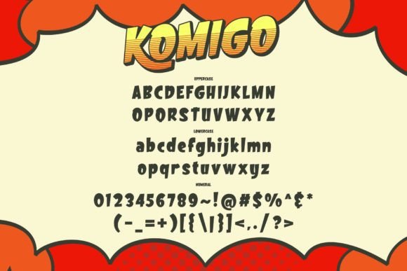 Komigo Font font preview - 6