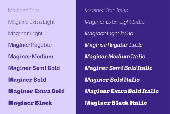 Maginer Font PNG with transparent background - Preview 1