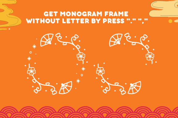 Meilin Chinese Monogram Font PNG with transparent background - Preview 3