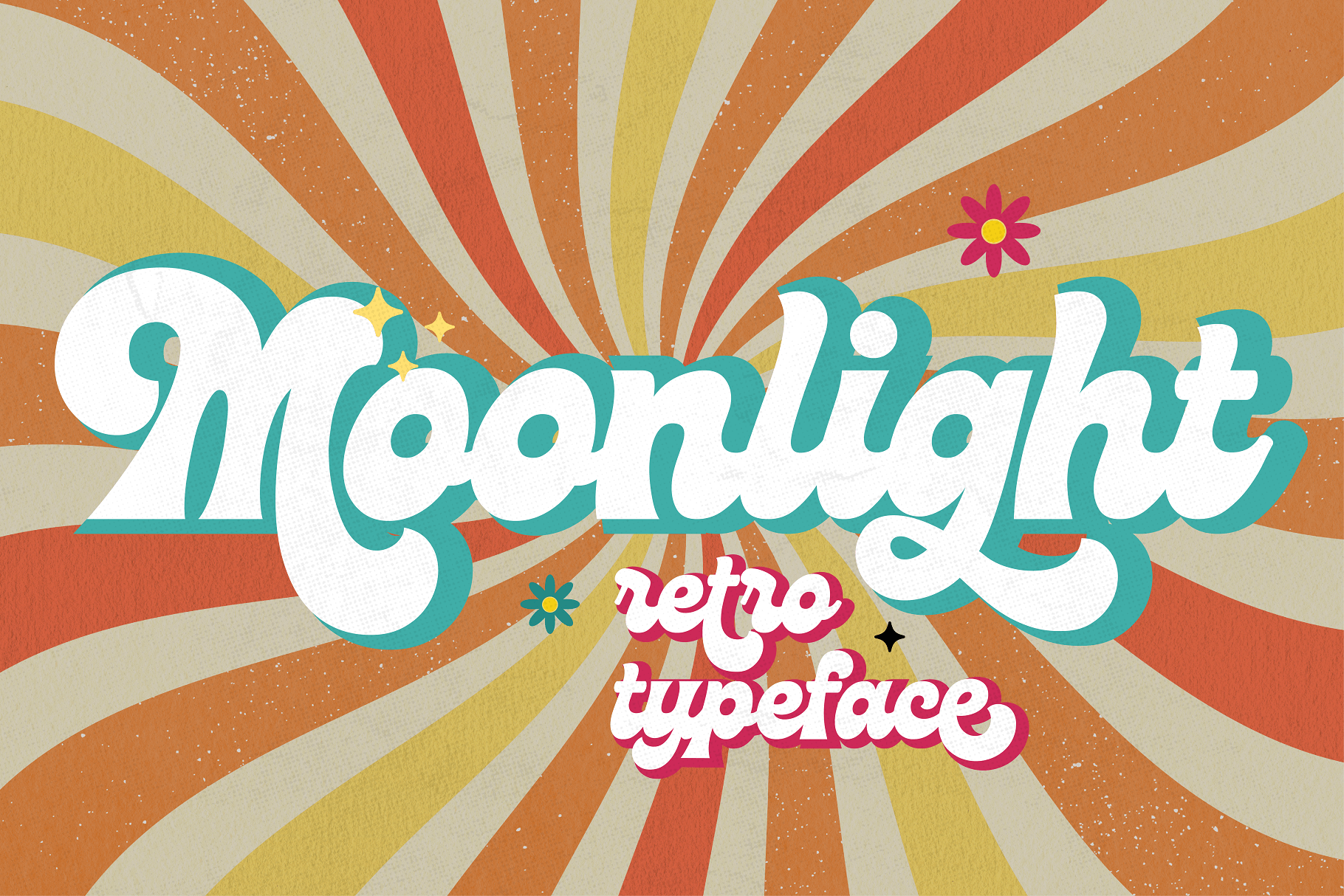 Moonlight preview, script font with smooth flowing connections