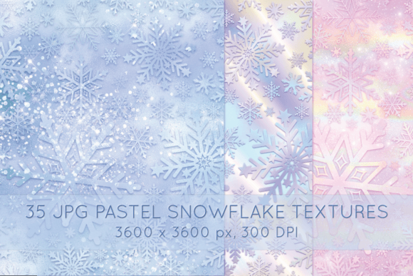 Pastel Snowflake Textures