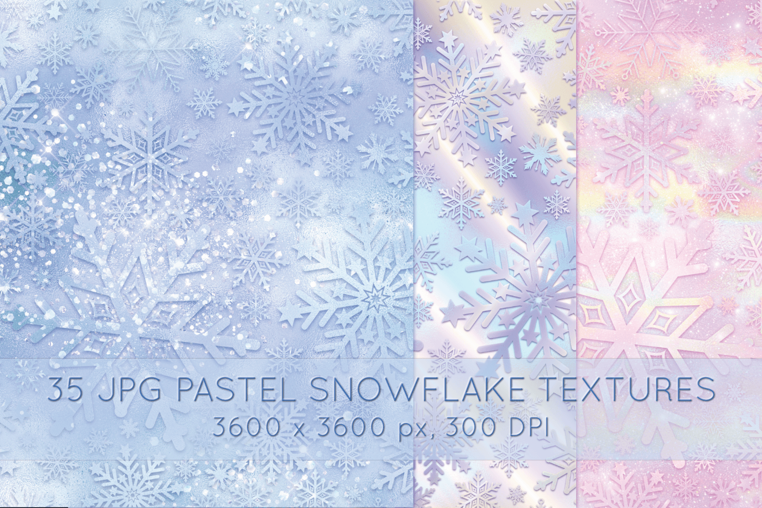 Pastel Snowflake Textures