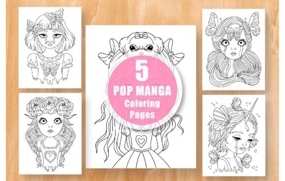 Pop Art Manga Coloring Pages