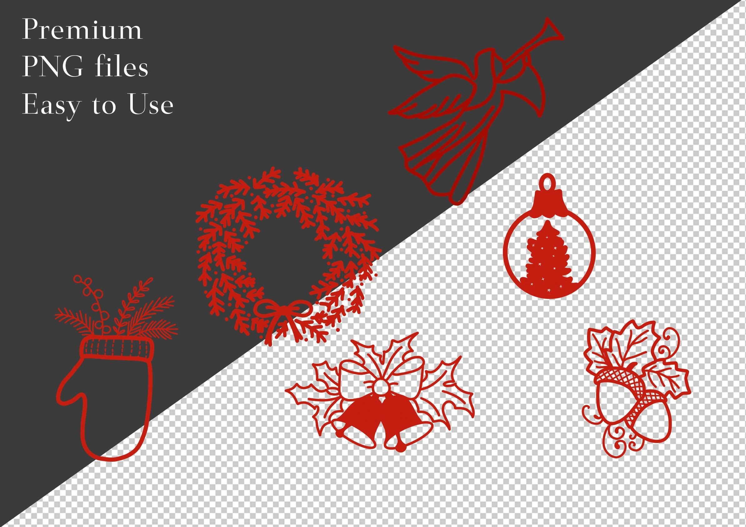 Red Christmas Decoration Clipart - photo 2