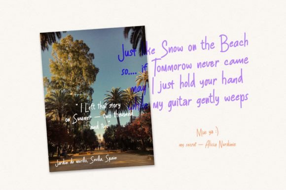 Red Ink Font PNG with transparent background - Preview 3