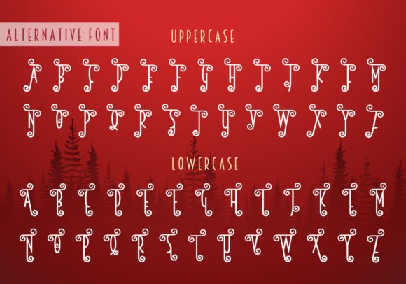 Santa Night Font PNG with transparent background - Preview 2