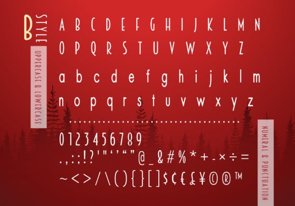 Santa Night Font PNG with transparent background - Preview 4