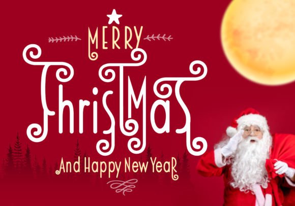 Santa Night Font PNG with transparent background - Preview 5