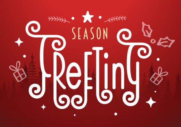 Santa Night Font PNG with transparent background - Preview 6