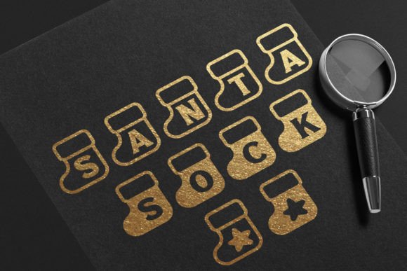 Santa Sock Font PNG with transparent background - Preview 2